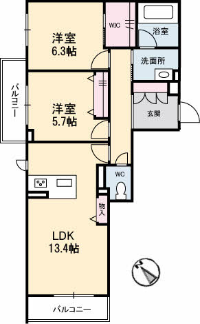 BEREO RYUOの間取り