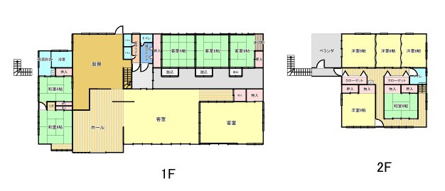 栃木県塩谷郡塩谷町　住居付き店舗の間取り