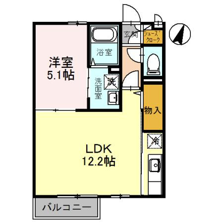 プランドール中道　B棟の間取り|※間取りが現況と異なる場合は現況を優先します※