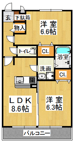 プランドール中道　C棟