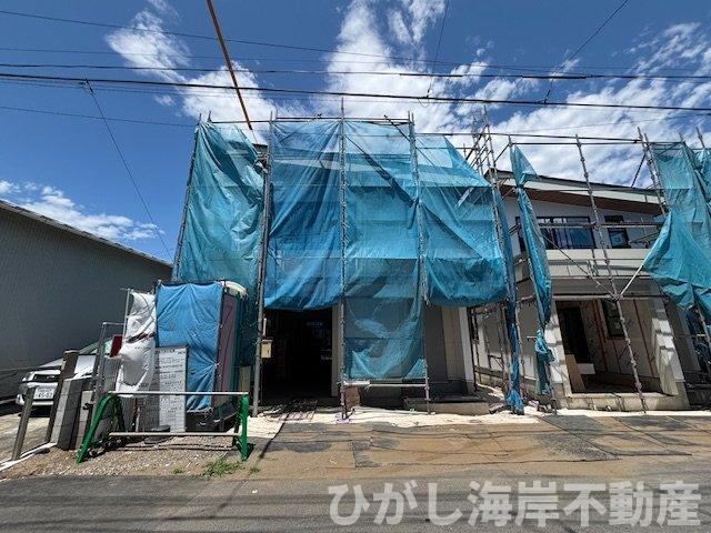 藤沢市辻堂5丁目　新築戸建　全2棟の外観|6月22日撮影　建築中　現地外観
