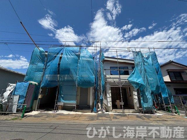藤沢市辻堂5丁目　新築戸建　全2棟の外観|6月22日撮影　建築中　現地外観