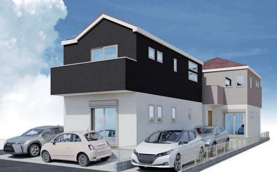 茅ヶ崎市柳島2丁目新築戸建て　1期1号棟の外観パース|外観イメージ「茅ヶ崎市柳島2丁目新築戸建て」