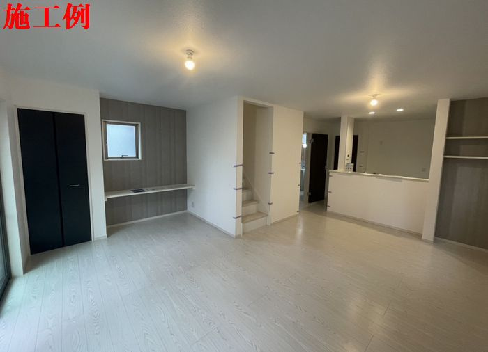 茅ヶ崎市柳島2丁目新築戸建て　1期1号棟の居間・リビング|リビング施工例