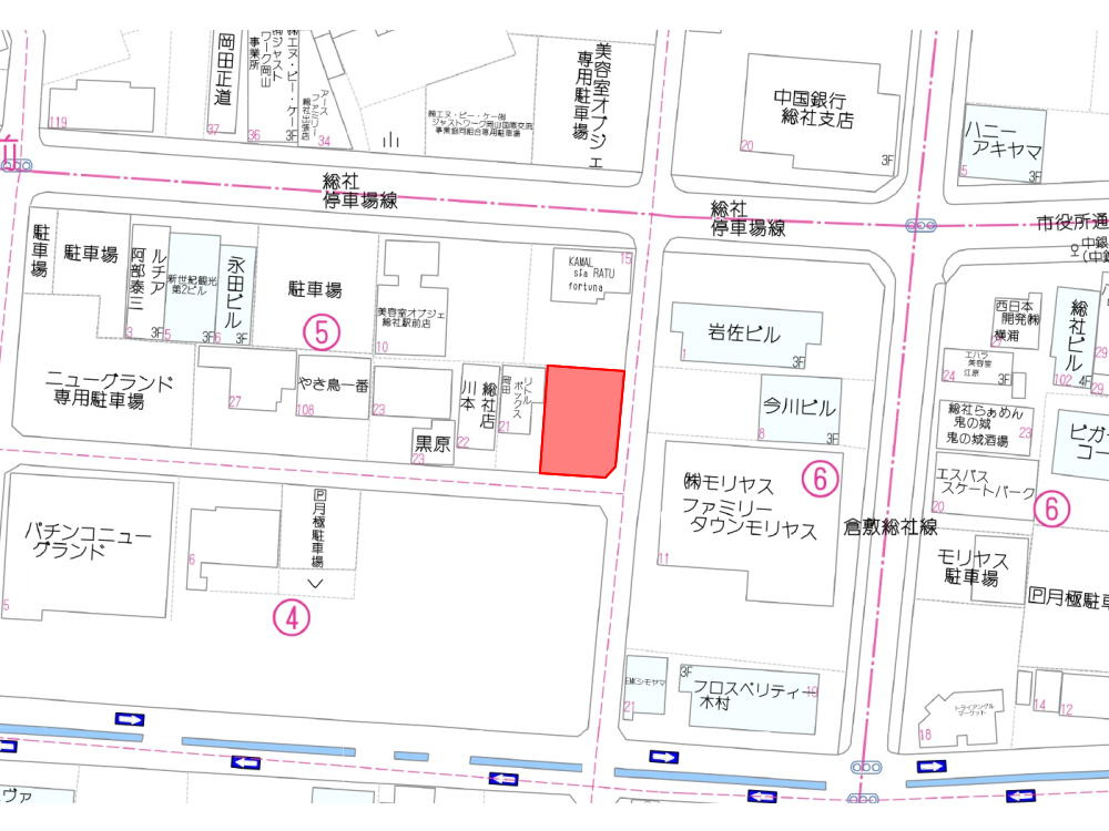 総社市駅前二丁目土地の地図