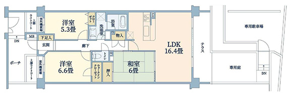 朝日クレス・パリオ綾瀬の間取り