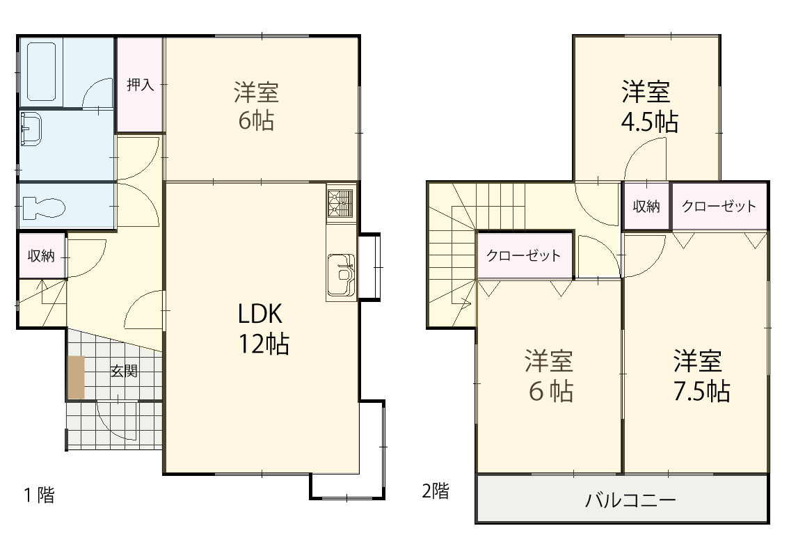 高崎市新後閑町中古住宅の間取り