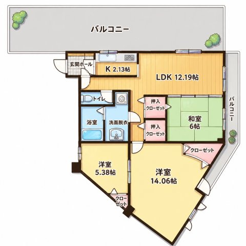 【間取り】 | コリーヌ宇部