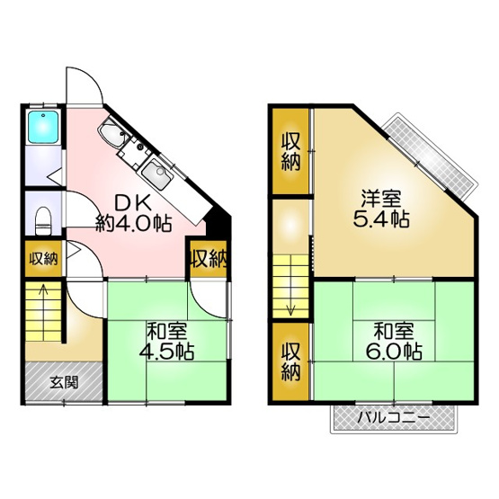 【間取り】 | 板宿町3丁目貸家