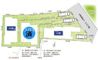 練馬区石神井台8丁目　新築一戸建　西武新宿線　武蔵関の区画図