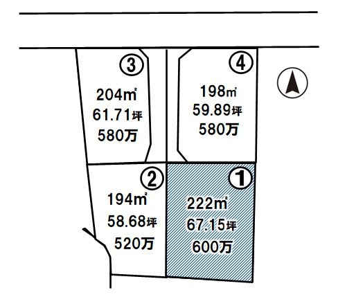 筑西市稲野辺　区画1の区画図|区画図