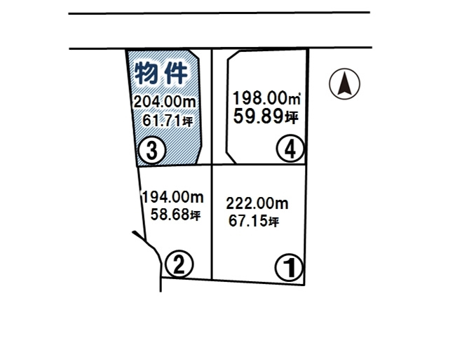 筑西市稲野辺　区画3の土地図
