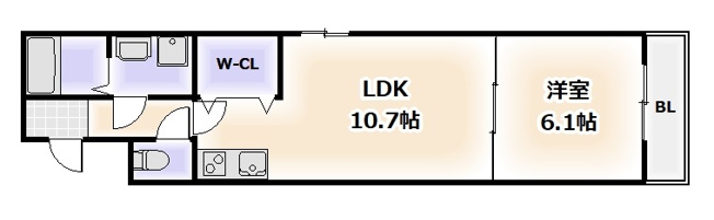 【間取り】 | フジパレスなんばWEST