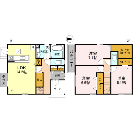 【間取り】 | 橋の内３丁目戸建　Ｃ棟 