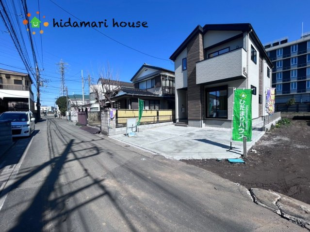 桶川市泉　5期　新築戸建　Erde01の前面道路含む現地写真
