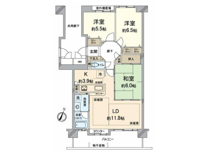 【間取り】 | パデシオン山科夢ヶ丘
