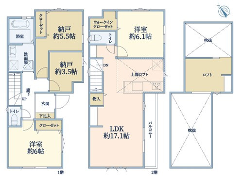 ◇令和7年7月完成予定◇戸塚区汲沢8丁目 新築戸建 4780万円の間取り