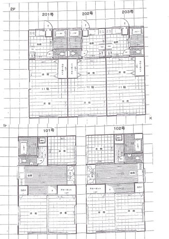 【間取り】 | 単身用3世帯　ファミリー用2世帯　