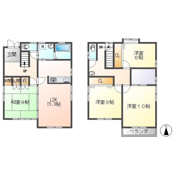中古住宅　鵜沼台4丁目の間取り