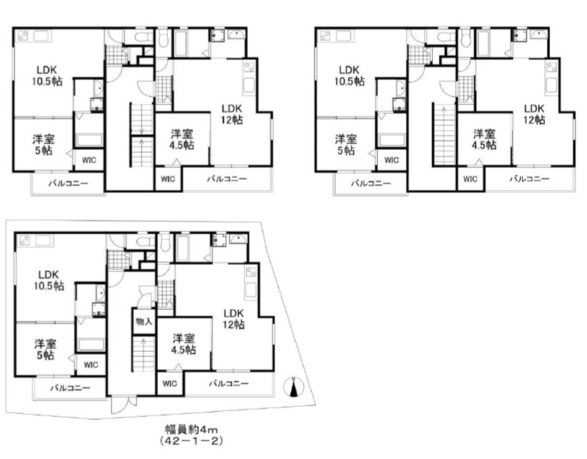 大阪市住之江区南加賀屋４丁目の一棟マンションの間取り