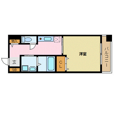 神戸市須磨区大黒町２丁目の賃貸マンションの間取り