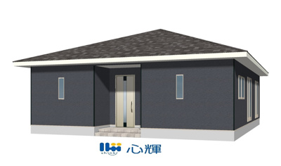 【外観パース】 | クレイドルガーデン山陽小野田市小野田 第６（１号棟／平屋） | 完成予想図です（１号棟・平屋）