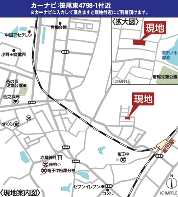 【地図】 | クレイドルガーデン山陽小野田市小野田 第６（１号棟／平屋）