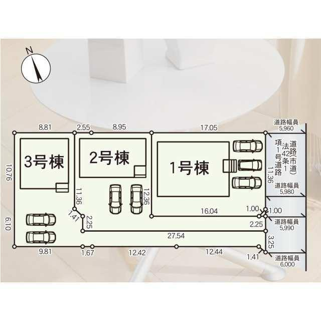 久留米市長門石　第5の区画図| 