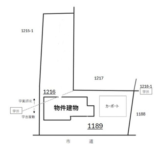 【区画図】 | 各務原市前渡西町和風建築の中古住宅！敷地広々169坪！お車スペース4台以上可能！折板ガレージ付き！ | 各務原市前渡西町和風建築の中古住宅！敷地広々169坪！お車スペース4台以上可能！