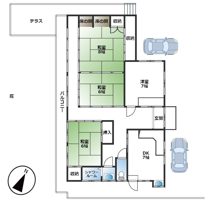 鞍馬二ノ瀬町 中古戸建の間取り