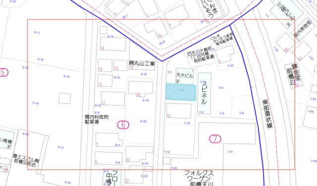 【土地】前橋市天川大島町　約43坪売地の土地図