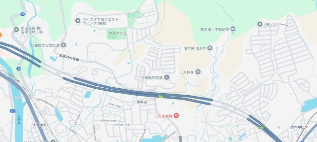12日(土)13日(日)現地ご見学可能！　宝塚市御殿山　新築一戸建ての地図