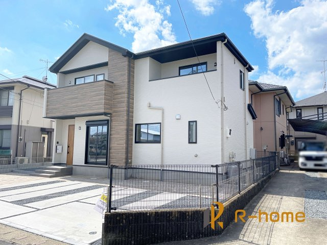 水戸市酒門町14期　新築戸建て　1号棟の外観|ご予約を頂ければ、『平日』はもちろん『早朝』や『夜間』もご見学可能です♪お気軽にお申し付けください♪