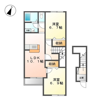 【間取り】 | ウォーターミル七番館 | 間取図