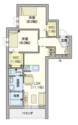 （シニア限定）ヘーベルヴィレッジ与野本町Lupinusの間取り|シニアに優しい充実した設備