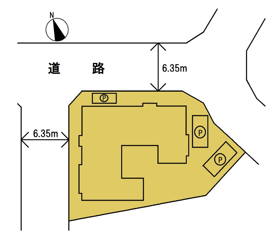 水戸市酒門町　築13年平屋建て　開放的な角地ですの区画図|内覧可能です。ご予約はHPから、またお電話でも、お気軽にどうぞ。