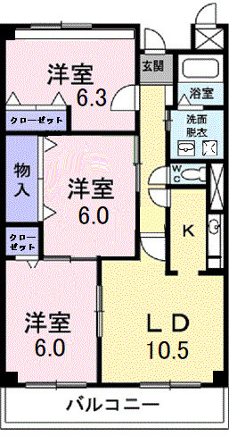 グランセレッソ壱番館の間取り|間取図