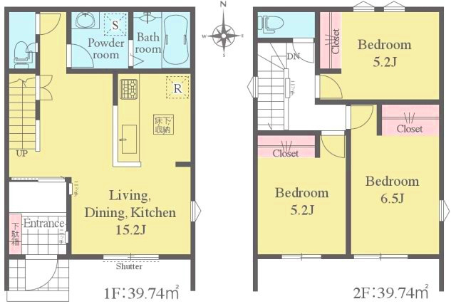 三鷹市大沢１丁目 京王線 西調布駅 新築戸建の間取り