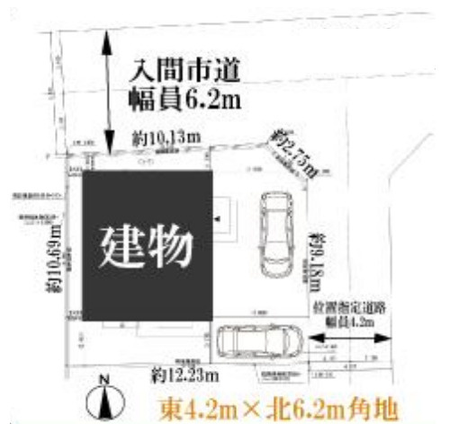 入間市南峯　の区画図