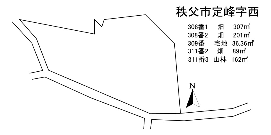 秩父市定峰　売地