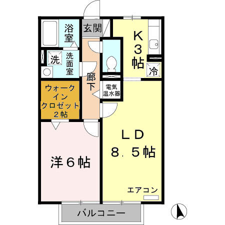 ラフレシール　B棟の間取り