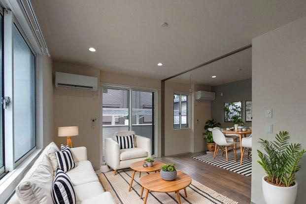 コニフェールⅠの居間・リビング|CGで家具等を配置したものです。実際に家具等は含まれません。