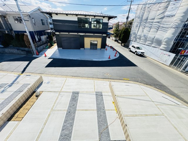 松戸市新松戸７丁目新築戸建【新松戸西小学校：6分】の展望|バルコニーより南側眺望・南道路で日当たり良好♪