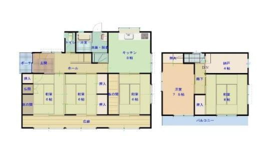 和歌山市大谷　中古戸建の間取り