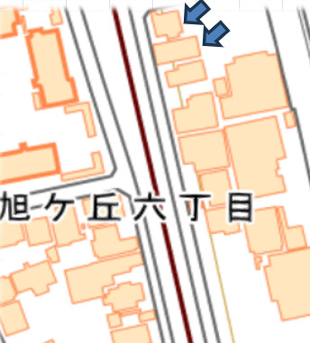 宮崎県延岡市旭ケ丘　二棟一括の地図