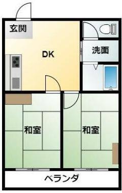 浜松市中央区 ２棟一括アパートの間取り