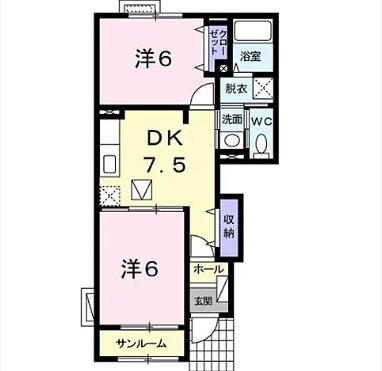 新潟県上越市 アパート二棟一括の間取り