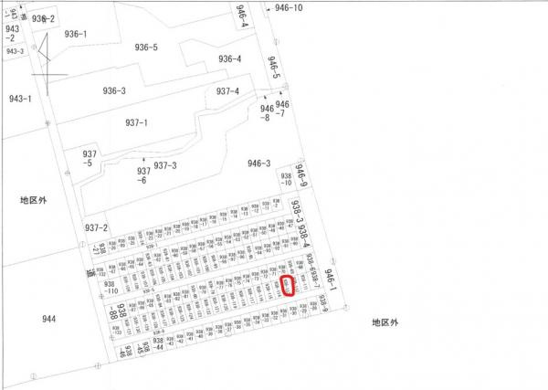 江別市 西野幌 （北広島駅 ） 資材置場用地の土地図