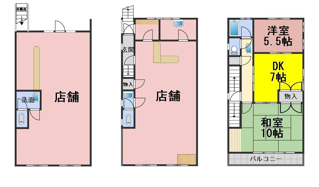 ６３２８４　岐阜市本荘西３丁目事業用の間取り