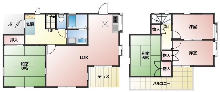 加須市栄　中古一戸建ての間取り|一人一部屋の叶う4LDKの間取りです♪